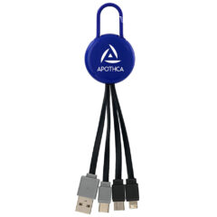 Colorful Clip Dual Input 3-in-1 Charging Cable - CPP_6903_Reflex-Blue_555465