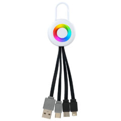 Colorful Clip Dual Input 3-in-1 Charging Cable - CPP_6903_White_555467