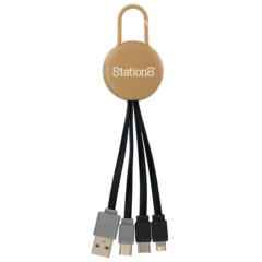 Colorful Clip Dual Input 3-in-1 Charging Cable - Colorful Clip Dual Input 3-in-1 Charging Cable 8211 Beige