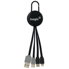 Colorful Clip Dual Input 3-in-1 Charging Cable - Colorful Clip Dual Input 3-in-1 Charging Cable 8211 Black