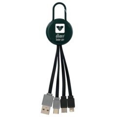 Colorful Clip Dual Input 3-in-1 Charging Cable - Colorful Clip Dual Input 3-in-1 Charging Cable 8211 Forest Green