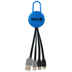 Colorful Clip Dual Input 3-in-1 Charging Cable - Colorful Clip Dual Input 3-in-1 Charging Cable 8211 Light Blue