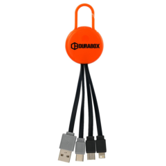 Colorful Clip Dual Input 3-in-1 Charging Cable - Colorful Clip Dual Input 3-in-1 Charging Cable 8211 Orange