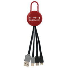 Colorful Clip Dual Input 3-in-1 Charging Cable - Colorful Clip Dual Input 3-in-1 Charging Cable 8211 Red