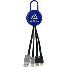 Colorful Clip Dual Input 3-in-1 Charging Cable - Colorful Clip Dual Input 3-in-1 Charging Cable 8211 Reflex Blue