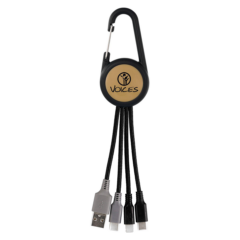 Colorful Dual Input 3-in-1 Carabiner Charging Cable - Colorful Dual Input 3-in-1 Carabiner Charging Cable 8211 Beige
