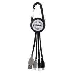 Colorful Dual Input 3-in-1 Carabiner Charging Cable - Colorful Dual Input 3-in-1 Carabiner Charging Cable 8211 White