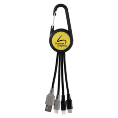 Colorful Dual Input 3-in-1 Carabiner Charging Cable - Colorful Dual Input 3-in-1 Carabiner Charging Cable 8211 Yellow