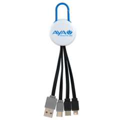 Dual Input 3-in-1 Charging Cable - Dual Input 3-in-1 Charging Cable 8211 Light Blue