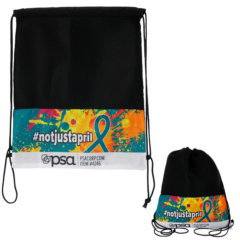 Full Color Mesh Drawstring Backpack - Full Color Mesh Drawstring Backpack 8211 drawstring closure