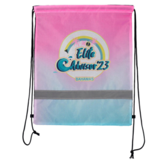 Full Color Reflective Drawstring Backpack - Full Color Reflective Drawstring Backpack