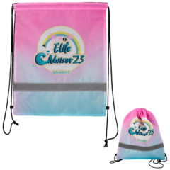 Full Color Reflective Drawstring Backpack - Full Color Reflective Drawstring Backpack 8211 drawstring closure