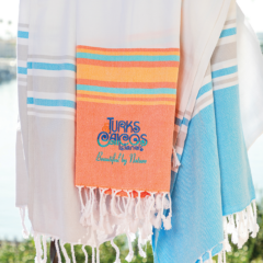 Mediterranean Peshtemal Beach Towel - Mediterranean Peshtemal Beach Towel_Lifestyle_Gray