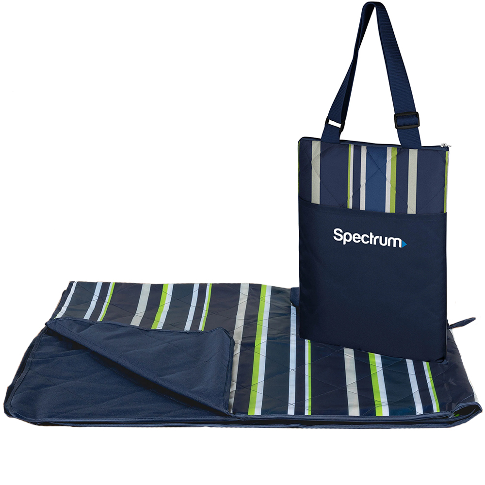 Vista Outdoor Picnic Blanket & Tote - 821-00- Blue stripes