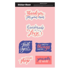 Sticker Sheet with Custom Shapes - 11.5" x 7"