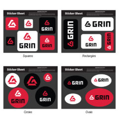 Sticker Sheet with Stock Shapes - 5.5" x 7"