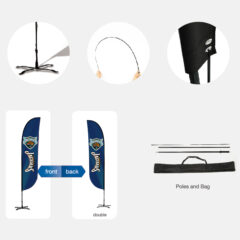 Medium Custom Feather Flag – 13′ - C9R_details