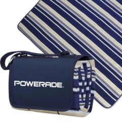 Blanket Tote Outdoor Picnic Blanket - L1440 8211 Blue Stripe-Navy