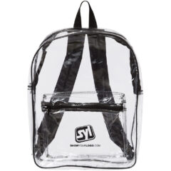 Liberty Bags Clear PVC Backpack - Liberty_Bags_7010_Black_Front_High