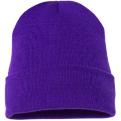 YP Classics Cuffed Beanie - YP_Classics_1501KC_Purple_Front_High