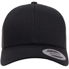 YP Classics Retro Trucker Cap - YP_Classics_6606_Black_Front_High