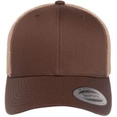 YP Classics Retro Trucker Cap - YP_Classics_6606_Brown-_Khaki_Front_High