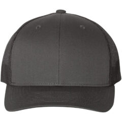 YP Classics Retro Trucker Cap - YP_Classics_6606_Charcoal-_Black_Front_High