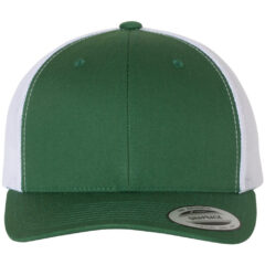 YP Classics Retro Trucker Cap - YP_Classics_6606_Evergreen-_White_Front_High