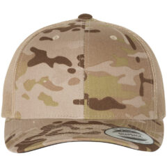 YP Classics Retro Trucker Cap - YP_Classics_6606_Multicam_Arid-_Tan_Front_High