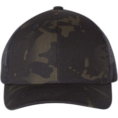 YP Classics Retro Trucker Cap - YP_Classics_6606_Multicam_Black-_Black_Front_High