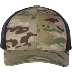 YP Classics Retro Trucker Cap - YP_Classics_6606_Multicam_Green-_Black_Front_High