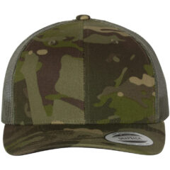 YP Classics Retro Trucker Cap - YP_Classics_6606_Multicam_Tropic-_Green_Front_High