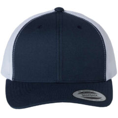 YP Classics Retro Trucker Cap - YP_Classics_6606_Navy-_White_Front_High