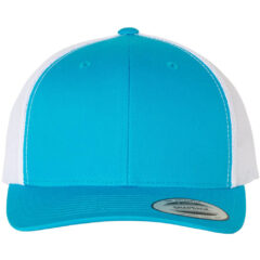 YP Classics Retro Trucker Cap - YP_Classics_6606_Turquoise-_White_Front_High