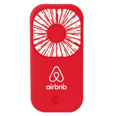 Hand-Held Matte Finish Portable Fan - red