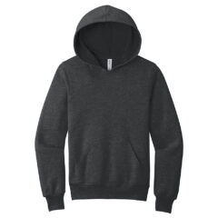 BELLA+CANVAS ® Youth Sponge Fleece Pullover Hoodie - 10002-DarkGreyHt-5-BC3719YDarkGreyHtFlatFront-1200W