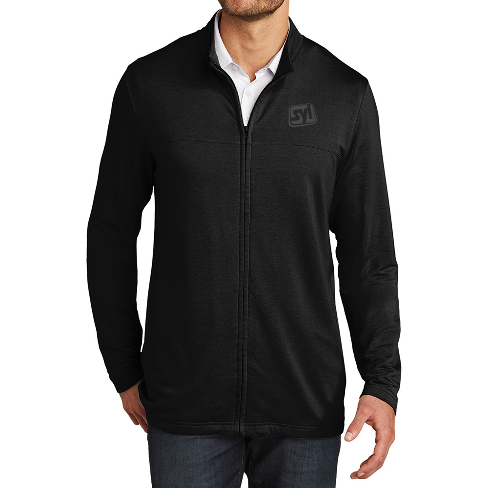 TravisMathew Newport Full-Zip Fleece - 11131-Black-1-TM1MU420BlackModelFront1-1200W