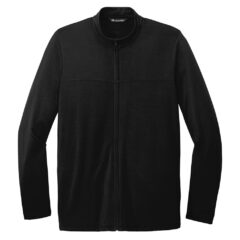 TravisMathew Newport Full-Zip Fleece - 11131-Black-5-TM1MU420BlackFlatFront1-1200W