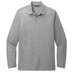 TravisMathew Oceanside Heather Long Sleeve Polo - 1200W-31876-QuiShaGyHt-5-TM1MZ343QuiShaGyHtFlatFront1