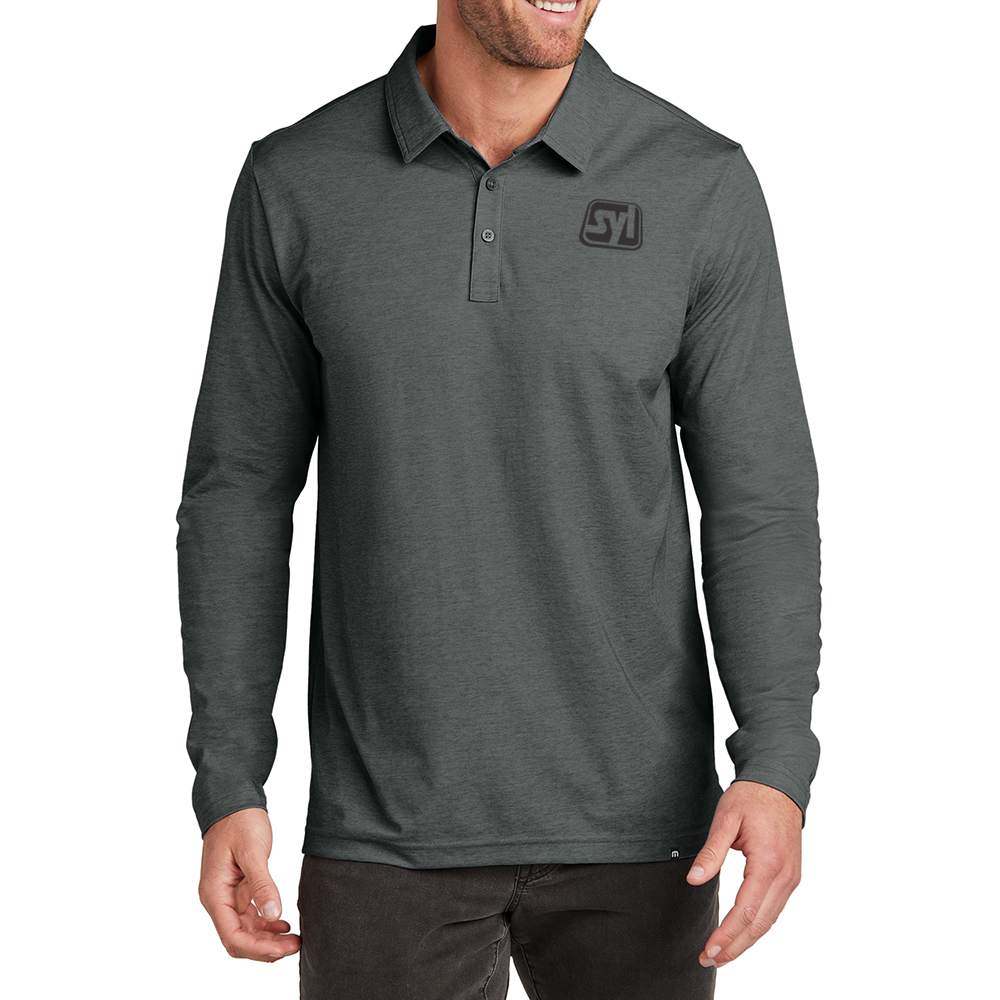 TravisMathew Oceanside Heather Long Sleeve Polo - 1200W-null