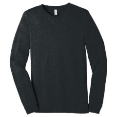 BELLA+CANVAS® Unisex Heather CVC Long Sleeve Tee - 23675-DkGyHthr-5-BC3501CVCDkGyHthrFlatFront-1200W