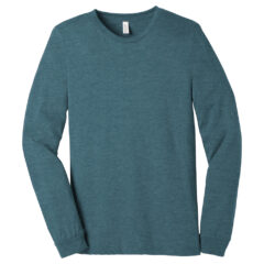 BELLA+CANVAS® Unisex Heather CVC Long Sleeve Tee - 23675-HthrSlate-5-BC3501CVCHthrSlateFlatFront-1200W