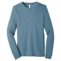 BELLA+CANVAS® Unisex Triblend Long Sleeve Tee - 23678-DenimTB-5-BC3513DenimTBFlatFront-1200W
