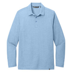 TravisMathew Oceanside Heather Long Sleeve Polo - 31876-AllureHthr-5-TM1MZ343AllureHthrFlatFront-1200W