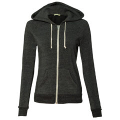 Alternative Women’s Adrian Eco-Fleece Full-Zip Hoodie - Alternative_9573_Eco_Black_Front_High