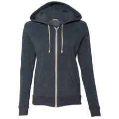 Alternative Women’s Adrian Eco-Fleece Full-Zip Hoodie - Alternative_9573_Eco_True_Navy_Front_High