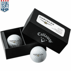 Callaway® Business Card Box with Warbird Golf Balls - Callaway Business Card Box with Warbird Golf Balls