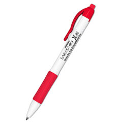 Zebra Sarasa Dry Retractable Gel Pen With White Body & Rubber Grip - ZEB-SAR-X20-WH-500px-Red