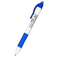 Zebra Sarasa Dry Retractable Gel Pen With White Body & Rubber Grip - ZEB-SAR-X20-WH-500px-blue
