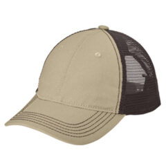 District® Super Soft Mesh Back Cap - 337W-8047-KhkChocBr-1-DT630KhkChocBrHatLeft2